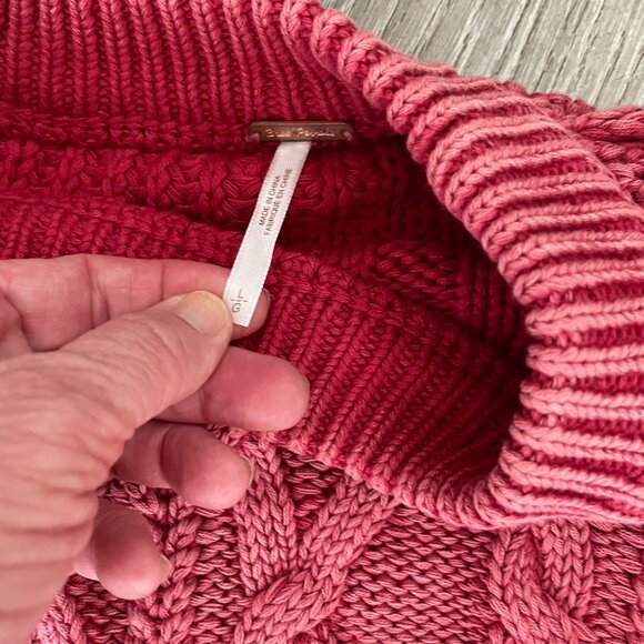 Free People Frankie Cable Fisherman Sweater - Picture 2 of 3